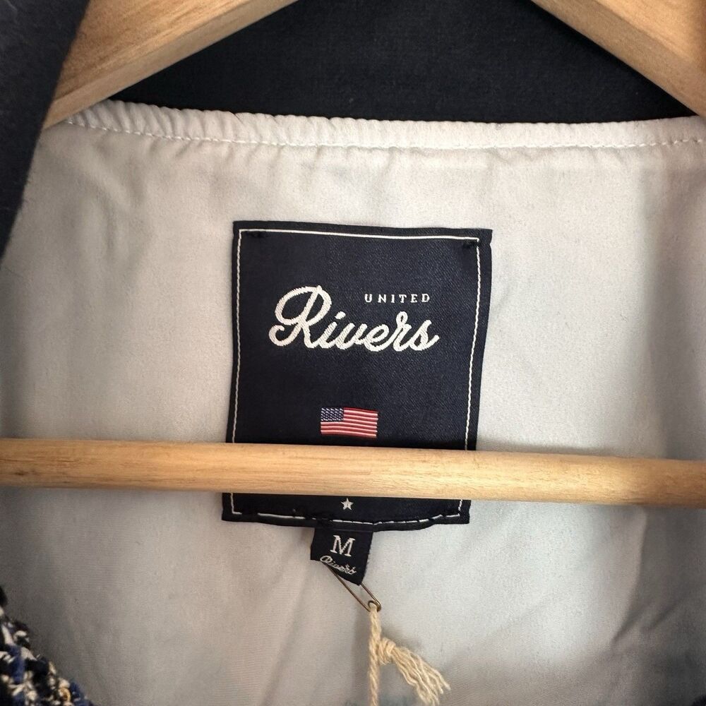 NEW United Rivers Hudson River Tweed Bomber Jacket in Navy Medium M Rockabilly - Picture 7 of 12